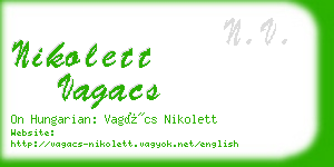nikolett vagacs business card